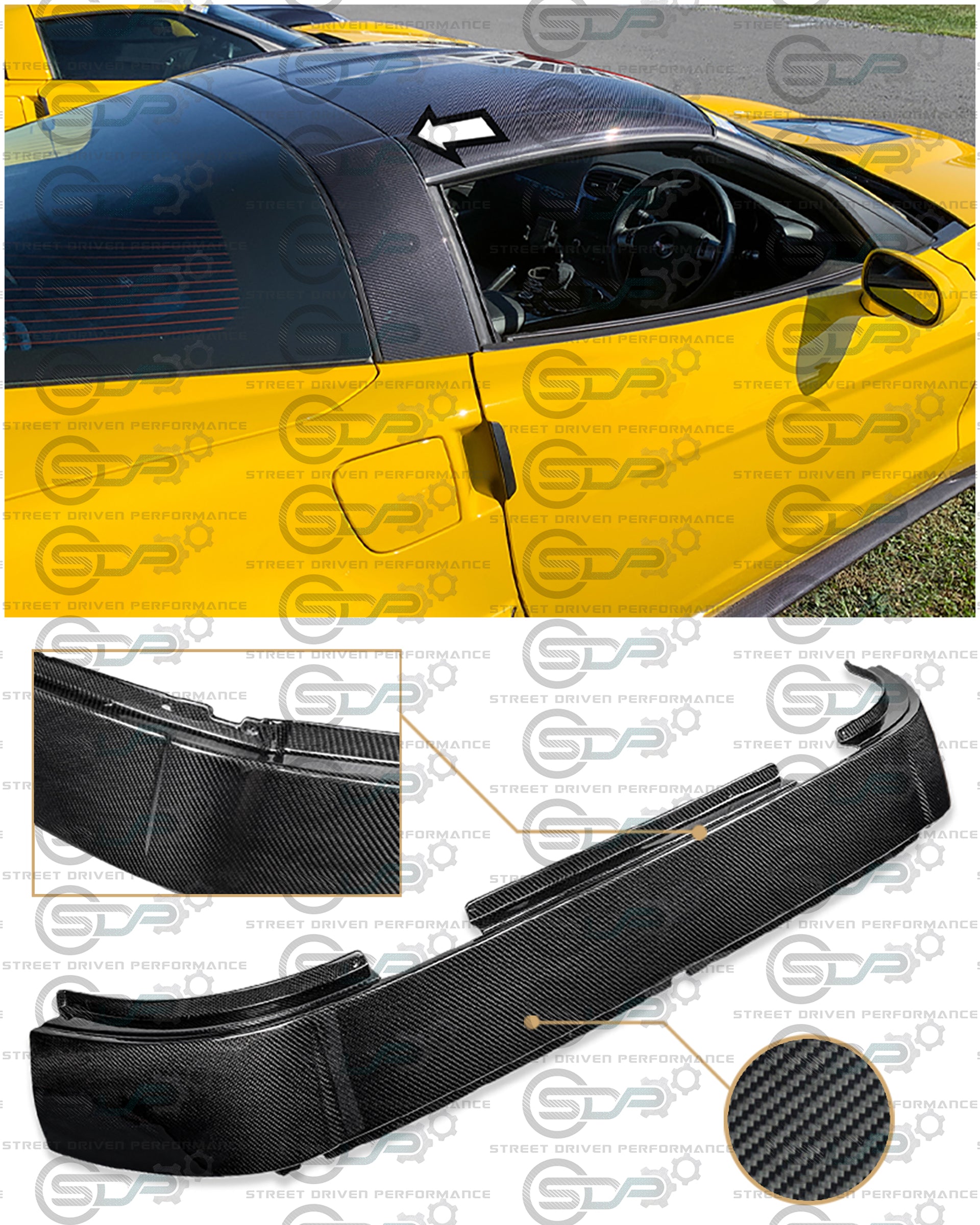 2005-2013 C6 Corvette - Carbon Fiber B-Pillar / Halo Cover